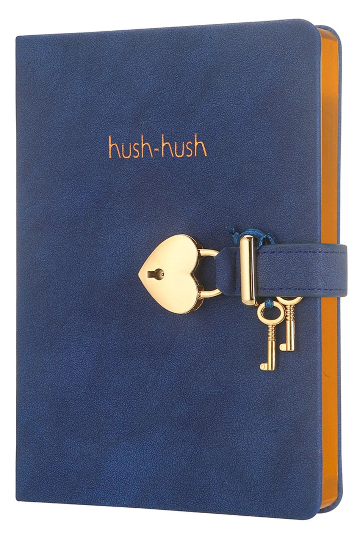 VICTORIA'S JOURNALS HUSH HUSH Kişiselleştirilebilir Kilitli Defter 13x18 Cm | Mavi