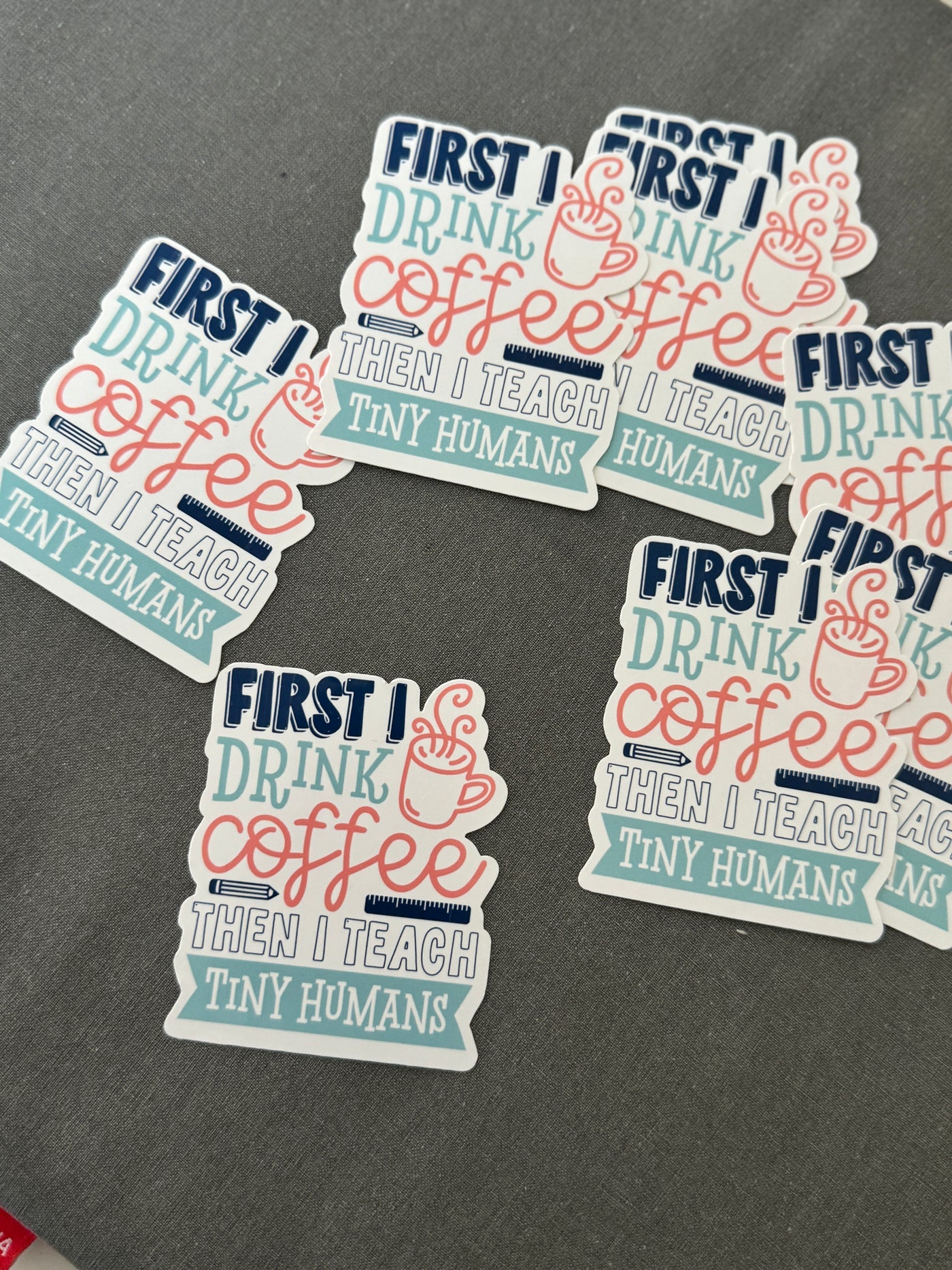 FIRST I DRINK COFFEE STICKER