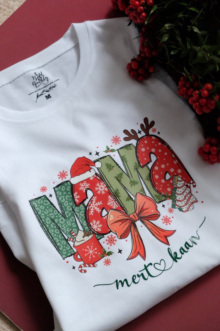 MERRY MAMA KİŞİSELLEŞTİRİLEBİLİR T-SHIRT