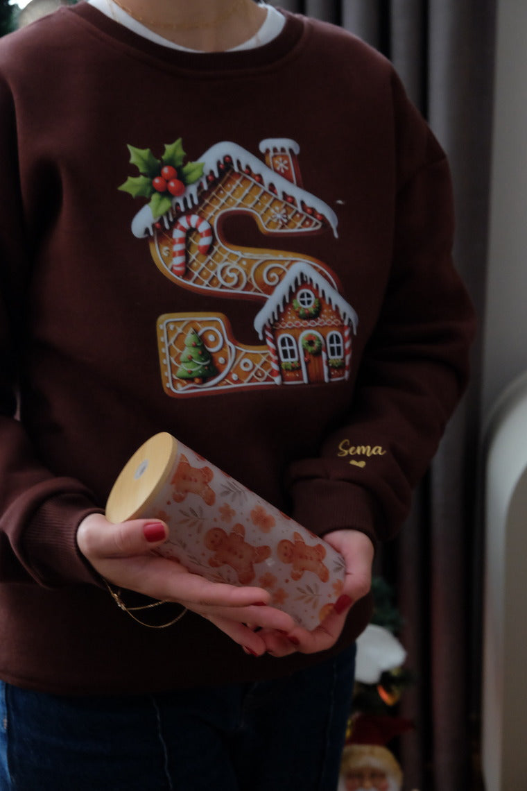 GINGERBREAD HOUSE KİŞİSELLEŞTİRİLEBİLİR SWEATSHIRT