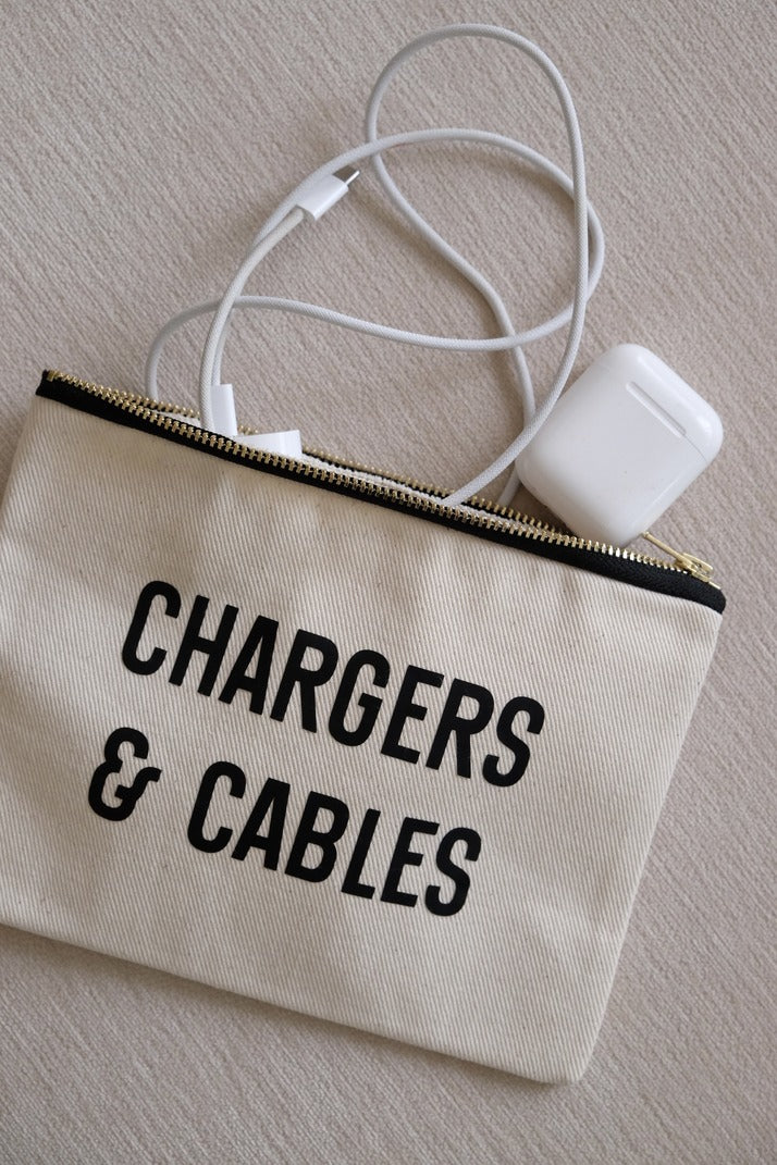 CHARGERS & CABLES KANVAS EL ÇANTASI